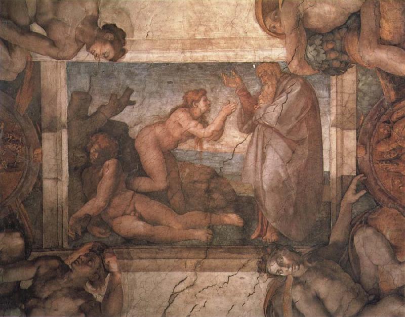 Die Erschaffung der Eva, Michelangelo Buonarroti
